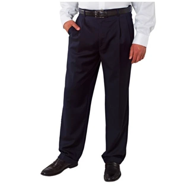 NEW! MEN'S KIRKLAND SIGNATURE ITALIAN WOOL PLEATED FRONT CUFFED PANT! VARIETY - Image 1 of 1