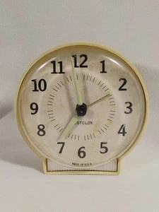 Westclox Wecker Made in USA zum Aufziehen leuchten in dunklen Zeigern Vintage Mid Century - Bild 1 von 8