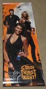 2009 Bud Light Women - Thirst for the Night Halloween Advertising Banner 22"x60" - Picture 1 of 4