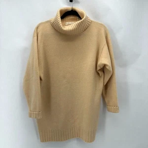 TSE Cashmere Turtleneck Sweater Jumper Size S Beige Quiet Luxury Capsule Preppy - Picture 1 of 9