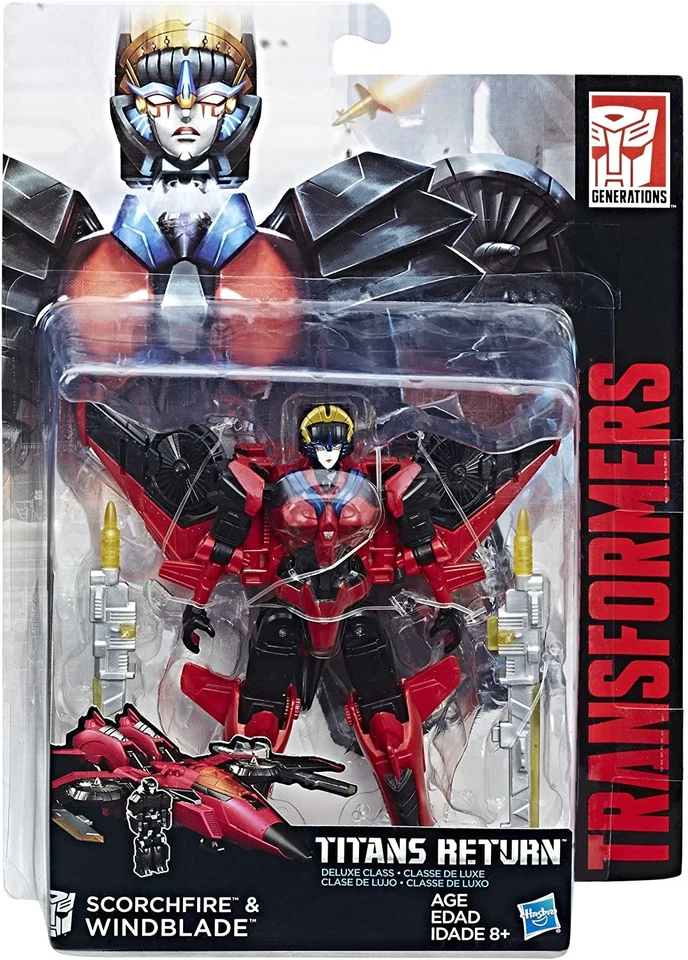Deluxe Windblade and Scorchfire | Transformers Generations Titans Return - Image 1 of 4