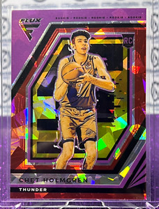 2022-23 NBA PANINI FLUX CHET HOLMGREN # 243 RC PRIZM RED CRACKED ICE OKC THUNDER