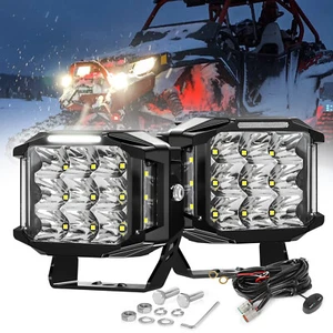 4" Side Shooter LED Work Light Bar 4WD Offroad SPOT Pods Fog ATV Driving Truck - Picture 1 of 8