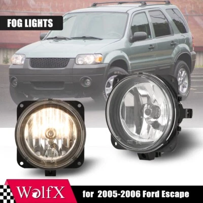 Clear Bumper For 2005-2006 Ford Escape Fog Lights Driving Lamps Left&Right Pair - Изображение 1 из 4