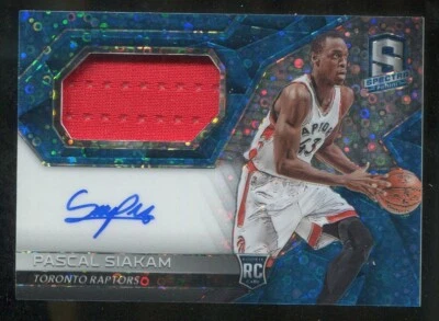 2016-17 Panini Spectra Neon Blue #141 Pascal Siakam JSY AU RC 81/99 !! - Image 1 of 2