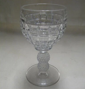 Signed Beautiful Heisey Victorian EAPG Pressed Glass Footed Wine - Picture 1 of 5