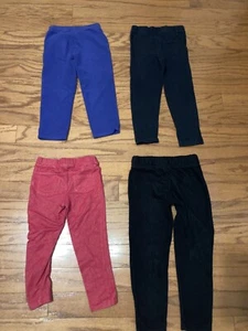 Girls lot of 4 casual pants leggings Carter’s Athletic black red blue 4/5 Girl - Picture 1 of 10