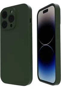 JINYUDA Liquid Silicone Case for iPhone 14 Pro Max - Forest Green - Picture 1 of 3