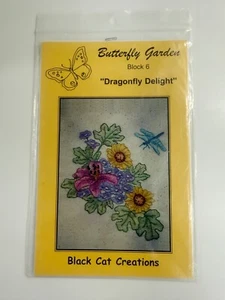 Butterfly Garden Block 6 Dragonfly Delight Black Cat Creations Pattern - Picture 1 of 3