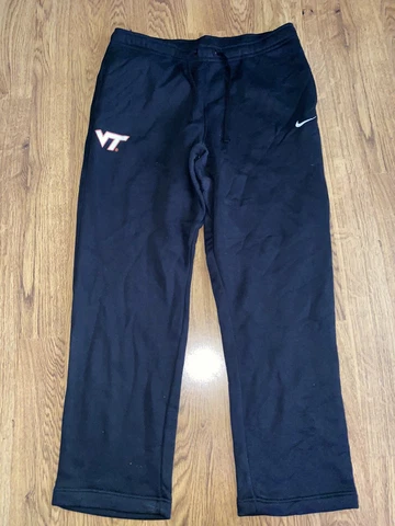 New Nike Virginia Tech Hokies Mens Black Sweatpants 2XL Cover