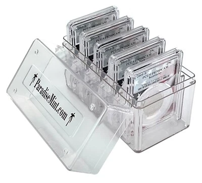 2001 S Clad Quarter 5 Coin Set PCGS PR70 Ultra Cameo - Flag Frame w/Case - Image 1 of 3