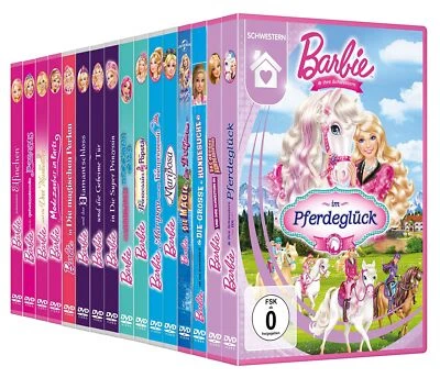 Barbie - 16-Filme-Set (u.a. Mariposa / Die Magischen Perlen) # 16-DVD-SET-NEU - Bild 1 von 4