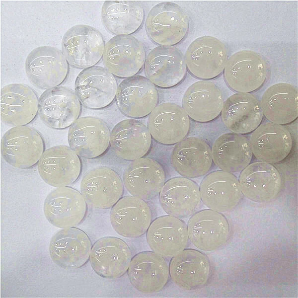 20Pcs 12mm Natural White Crystal Round Cab Cabochon EE217 - Image 1 of 2