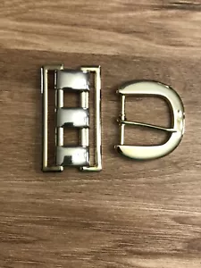 Gold Tone Fashion Belt Buckle D Ring Y2K Retro Fashion - Picture 1 of 10