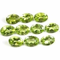 Natural Peridot Oval Cabochons 6x4 MM to 9x7 MM Calibrated Size Loose Gemstone