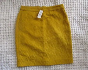 Banana Republic Damen Rock gelb knielang Bleistift strukturiert Erwachsene neu mit Etikett Gr. 4 - Bild 1 von 7