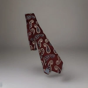 Forsyth FOC Mens Necktie Tie Paisley Red Blue Gold Hand Sewn Silk 59" China Made - Picture 1 of 5