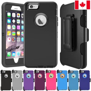 Defender Case Shockproof Cover with Belt Clip Holster For iPhone 6 7 8 Plus SE - Picture 1 of 82