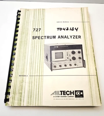 Ailtech 707 Spectrum Analyzer Service Manual Revision A 1976 Eaton - Image 1 of 2