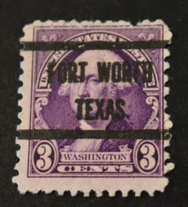 1932 US Stamps - Scott #720 - Precancels - Used - Ft. Worth, Texas - Picture 1 of 2