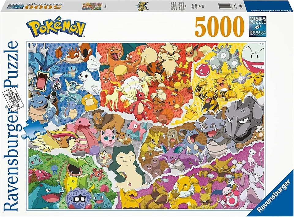 NEW! Ravensburger "Pokemon Allstars"  5000 Piece Jigsaw Puzzle - Image 1 of 1