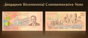 Singapore $20 Bicentennial Commemorative 2019 With Folder (UNC) AG746442 - Picture 1 of 5