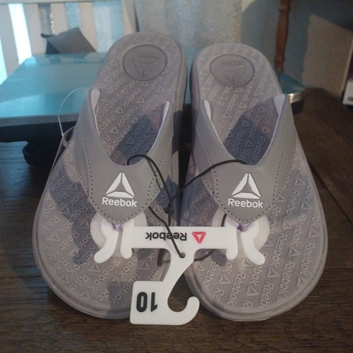 Infradito donna Reebok densità colore grigio plantare comodo taglia 10 nuovo con etichette