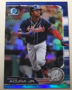 2019 Bowman Chrome Ronald Acuna Jr Blue Refractor #/150 Atl Braves MVP?