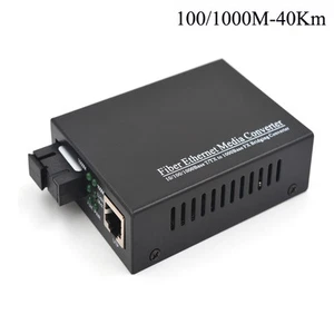 Gigabit Ethernet Media Converter RJ45 1000Mbps-Single fiber Single mode SC 40Km - Picture 1 of 10