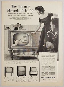 1955 Print Ad Motorola TV Sets for 1956 Right Up Front Television Tuning - Picture 1 of 1