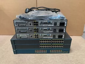 KIT LABORATORIO CISCO HOME CCNA 3x 1841, 2x2960, 1x3560, WIC-1T & CAVI 200+ VENDUTI! - Foto 1 di 1