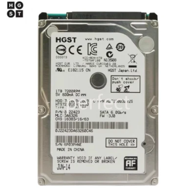 HGST HTS721010A9E630 7200RPM SATAIII 1TB 2.5 Inch Internal Notebook Hard Drive - Image 1 of 4