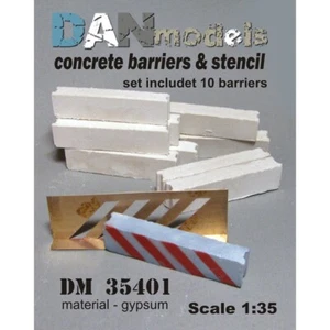Dan Models 35401 Scale 1:35 Concrete Barriers. Roadblock Material - Gypsum - Picture 1 of 5