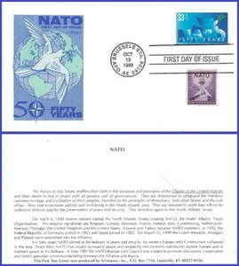 USA4 #3354 U/A ARTMASTER FDC Combo2  NATO 50 years - Picture 1 of 1