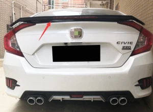 Glossy Black Spoiler Wing for 2016-2021 Honda Civic 4DR Sedan RS with Light - Picture 1 of 4