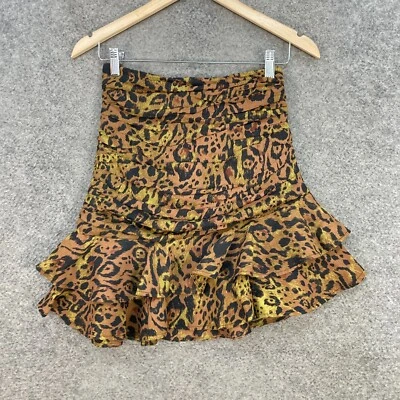 H&M Falda Mujer 6 Estampado Animal Línea A Volantes Largo Corto Cremallera 33321 Foto 1 de 4