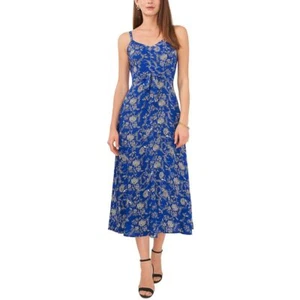 MSK Women's Petites Tie Waist Long Sundress Blue Size Petite Small NWT - Picture 1 of 2