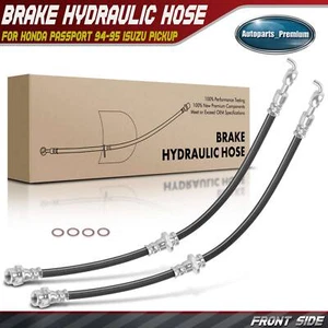 2x Front Left & Right Brake Hydraulic Hose for Honda Passport 94-95 Isuzu Pickup - Picture 1 of 8