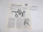 Brochure for International Harvester Cable Layers Trailing & Fast-Hitch Types