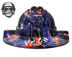 Custom Hydrographic Safety Hard Hat Mining AUSSIE TO THE CORE BROADBRIM - Picture 1 of 7