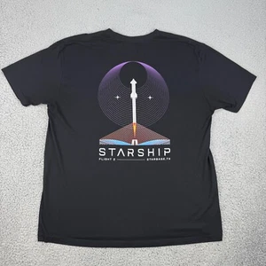 SpaceX Starship Shirt Adult Extra Large Black Flight 2 Starbase Texas Authentic - Picture 1 of 8