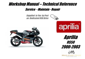 Aprilia RS50 RS 50 Manuale Officina Riparazione Servizio USB 2000-2003 - Foto 1 di 7