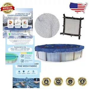 UV-Resistant Winter Leaf Net Pool Cover for 16x25 FT Oval Pools by HYDROTOOLS - Picture 1 of 9