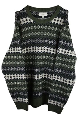 MARKS AND SPENCER Green Knitwear Jumper size XL Mens Crewneck Pullover Casual - Image 1 of 4