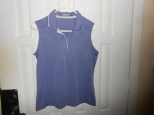 Nike GOLF Womens Polo Sleeveless Purple Gray Tones Shirt Large 12 / 14 - Picture 1 of 3