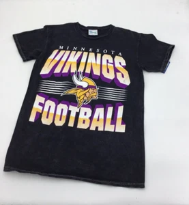 Minnesota Vikings NFL Football Sports Tee Top Shirt-Small-Black - Picture 1 of 3