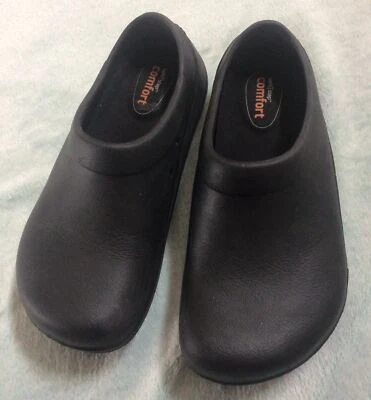 Zueco de goma negro Safe T Step para mujer talla 10 W zapatos de trabajo antideslizantes para hombre 8 Foto 1 de 4