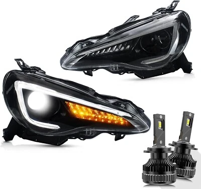 For 2012-2020 Toyota 86 BRZ FR-S LED Headlights + D2S Bulbs Dual Beam Pair L+R - Image 1 of 4