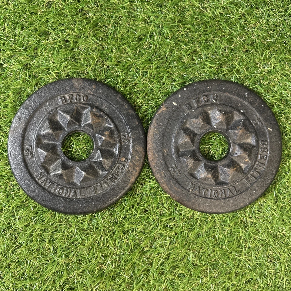 Par de platos de pesas de hierro fundido National Fitness de colección de 2,5 lb gimnasio Foto 1 de 4