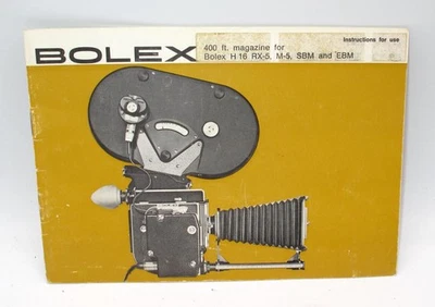 *经典* BOLEX 手册适用于 400 英尺杂志适用于 H 16、RX-5、M-5、SMB 和 EBM 摄像头 — 第 1/3 张图片
